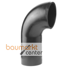 Aliaxis Bogen f.PE Abfluss d 50/40 90 Grad schwarz reduziert