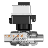 Aliaxis 3-W-Kugelhahn TKD, PP, Schwei�stutzen/ Muffenschw., T-Bohr., 24V, d40