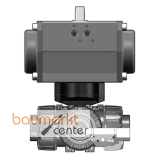 Aliaxis 3-Wege-Kugelhahn PVC-U TKD Klebemuffen Klebemuffen, T-Bohrung, DA, d40