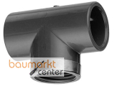 Aliaxis T-St�ck PVC-U 90 Gr. m. Metallring d 40 x 1 1/4, TM3